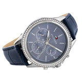 Tommy Hilfiger Ari Quartz Diamonds Blue Dial Blue Leather Strap Watch for Women - 1781979 Authentic Buy Shop Now