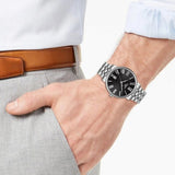 Tissot Carson Premium Black Dial Silver Steel Strap Watch For Men - T122.410.11.053.00 Authentic Buy Shop Now