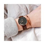 Daniel Wellington Classic Petite Bristol Black Dial Brown Leather Strap Watch For Women - DW00100221 Authentic Buy Shop Now