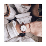 Daniel Wellington Classic Petite St Mawes White Dial Brown Leather Strap Watch For Women - DW00100231 Authentic Buy Shop Now