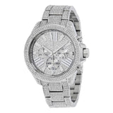 Michael Kors Whitney Chronograph Crystals Silver Dial Silver Steel Strap Watch For Women - MK6728 Authentic Buy Shop Now