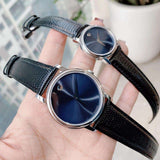 Movado Museum Blue Dial Black Leather Strap Watch For Women - 2100010 Authentic Buy Shop Now