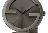 Gucci G Interlocking Quartz Grey Dial Grey Steel Strap Watch For Men - YA133210 Authentic Buy Shop Now