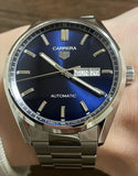 Tag Heuer Carrera Day Date Blue Dial Silver Steel Strap Watch for Women - WBN2012.BA0640 Authentic Buy Shop Now