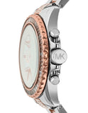 Michael Kors Everest Chronograph Silver Dial Two Tone Steel Strap Watch For Women - MK6975 Authentic Buy Shop Now