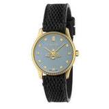 Gucci G Timeless Quartz Blue Dial Black Leather Strap Watch For Men - YA1265018 Authentic Buy Shop Now
