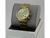 Michael Kors Runway Chronograph Gold Dial Gold Steel Strap Watch For Women - MK5698 Authentic Buy Shop Now