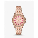 Michael Kors Mini Pilot Quartz Gold Dial Gold Steel Strap Watch For Women - MK7367 Authentic Buy Shop Now
