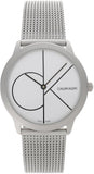 Calvin Klein Minimal White Dial Silver Mesh Bracelet Watch for Women - K3M5215X Authentic Buy Shop Now