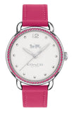 Coach Delancey White Dial Red Leather Strap Watch for Women - 14502879 Authentic Buy Shop Now