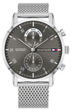 Tommy Hilfiger Kane Black Dial Silver Mesh Bracelet Watch for Men - 1710402 Authentic Buy Shop Now