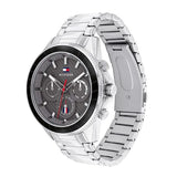 Tommy Hilfiger Aiden Chronograph Grey Dial Silver Steel Strap Watch For Men - 1791857 Authentic Buy Shop Now
