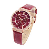 Swarovski Passage Chrono Red Dial Red Leather Strap Watch for Women - 5580345 Authentic Buy Shop Now