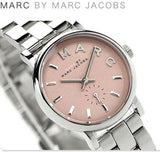 Marc Jacobs Baker Pink Dial Silver Steel Strap Watch for Women - MBM3283 Authentic Buy Shop Now