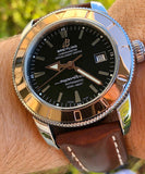 Breitling Superocean Heritage 42mm Rose Gold Chronometer Black Dial Brown Leather Strap Mens Watch - U1732112 Authentic Buy Shop Now