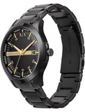 Armani Exchange Hampton Chronograph Black Dial Black Steel Strap Watch For Men - AX2413 Authentic Buy Shop Now