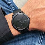 Calvin Klein Minimal Black Dial Black Mesh Bracelet Watch for Women - K3M524B1 Authentic Buy Shop Now