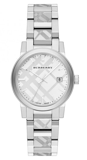 Burberry The City White Dial Silver Steel Strap Watch for Women - BU9144 Authentic Buy Shop Now