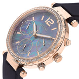 Guess Solstice Diamonds Black Mother of Pearl Dial Black Rubber Strap Watch for Women - GW0113L2 Authentic Buy Shop Now