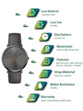 Lacoste Moon Gray Dial Gray Leather Strap Watch for Men - 2011059 Authentic Buy Shop Now