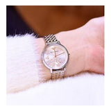 Emporio Armani Silver Sunray Dial Two Tone Steel Strap Watch For Women - AR11113 Authentic Buy Shop Now