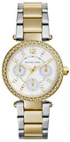 Michael Kors Parker White Dial Two Tone Steel Strap Watch for Women - MK6055 Authentic Buy Shop Now