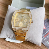Guess Raven Diamonds Gold Dial Gold Steel Strap Watch for Women - GW0104L2 Authentic Buy Shop Now