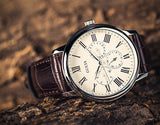 Guess Wafer Quartz White Dial Brown Leather Strap Watch For Men - W70016G2 Authentic Buy Shop Now