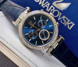 Swarovski Era Journey Blue Dial Blue Leather Strap Watch for Women - 5479239 Authentic Buy Shop Now