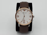 Emporio Armani Giovanni Quartz White Dial Brown Leather Strap Watch For Men - AR11211 Authentic Buy Shop Now