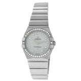 Omega Constellation Quartz Diamonds Silver Dial Silver Steel Strap Watch for Women - 123.15.27.60.55.004 Authentic Buy Shop Now