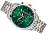 Hugo Boss Champion Chronograph Green Dial Two Tone Steel Strap Watch for Men - 1513878 Authentic Buy Shop Now