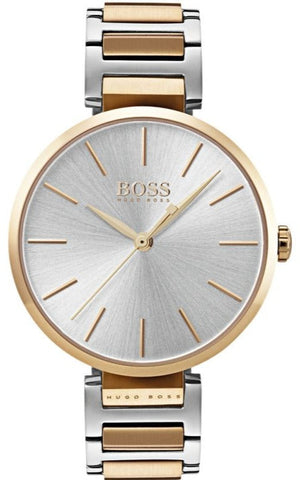 Hugo Boss Allusion Quartz Silver Dial Two Tone Steel Strap Watch For Women - 1502417 Authentic Buy Shop Now