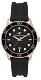 Michael Kors Runway Quartz Black Dial Black Silicone Strap Watch For Women - MK6852 Authentic Buy Shop Now