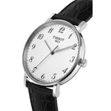 Tissot Everytime Large White Dial Black Leather Strap Watch For Men - T109.610.16.032.00 Authentic Buy Shop Now