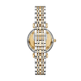 Emporio Armani Gianni T-Bar Beige Dial Two Tone Steel Strap Watch for Women - AR11702 Authentic Buy Shop Now