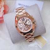 Michael Kors Bradshaw Chronograph Rose Gold Dial Rose Gold Steel Strap Watch for Women - MK5799 Authentic Buy Shop Now