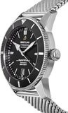 Breitling Superocean Heritage B20 Automatic 46 Black Dial Silver Mesh Bracelet Watch for Men - AB2020121B1A1 Authentic Buy Shop Now