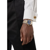 Versace Hellenyium Quartz Blue Dial Two Tone Steel Strap Watch For Men - VEVK00520 Authentic Buy Shop Now