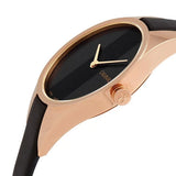 Calvin Klein Rebel Black Dial Black Leather Strap Watch for Women - K8P236C1 Authentic Buy Shop Now