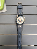 Fossil Coachman Chronograph White Dial Blue Leather Strap Watch for Men - CH3051 Authentic Buy Shop Now