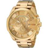 Diesel Mega Chief Chronograph Gold Dial Gold Steel Strap Watch For Men - DZ4360 Authentic Buy Shop Now