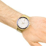 Tommy Hilfiger Luke Chronograph White Dial Gold Steel Strap Watch for Men - 1791121 Authentic Buy Shop Now