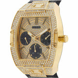 Guess Raven Diamonds Champagne Dial Black Rubber Strap Watch For Women - GW0105L2 Authentic Buy Shop Now
