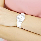 Emporio Armani Ceramic White Dial White Ceramic Bracelet Watch For Women - AR1477 Authentic Buy Shop Now