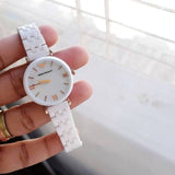 Emporio Armani Ceramica Mother of Pearl Dial White Ceramic Strap Watch For Women - AR1486 Authentic Buy Shop Now