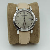 Burberry The City Beige Dial Beige Leather Strap Watch for Women - BU9107 Authentic Buy Shop Now