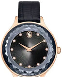 Swarovski Octea Nova Black Dial Black Leather Strap Watch for Women - 5650033 Authentic Buy Shop Now