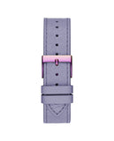 Guess Dahlia Analog Silver Dial Purple Leather Strap Watch For Women - GW0529L4 Authentic Buy Shop Now