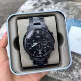 Fossil Neutra Chronograph Black Dial Black Steel Strap Watch for Men - FS5474 Authentic Buy Shop Now